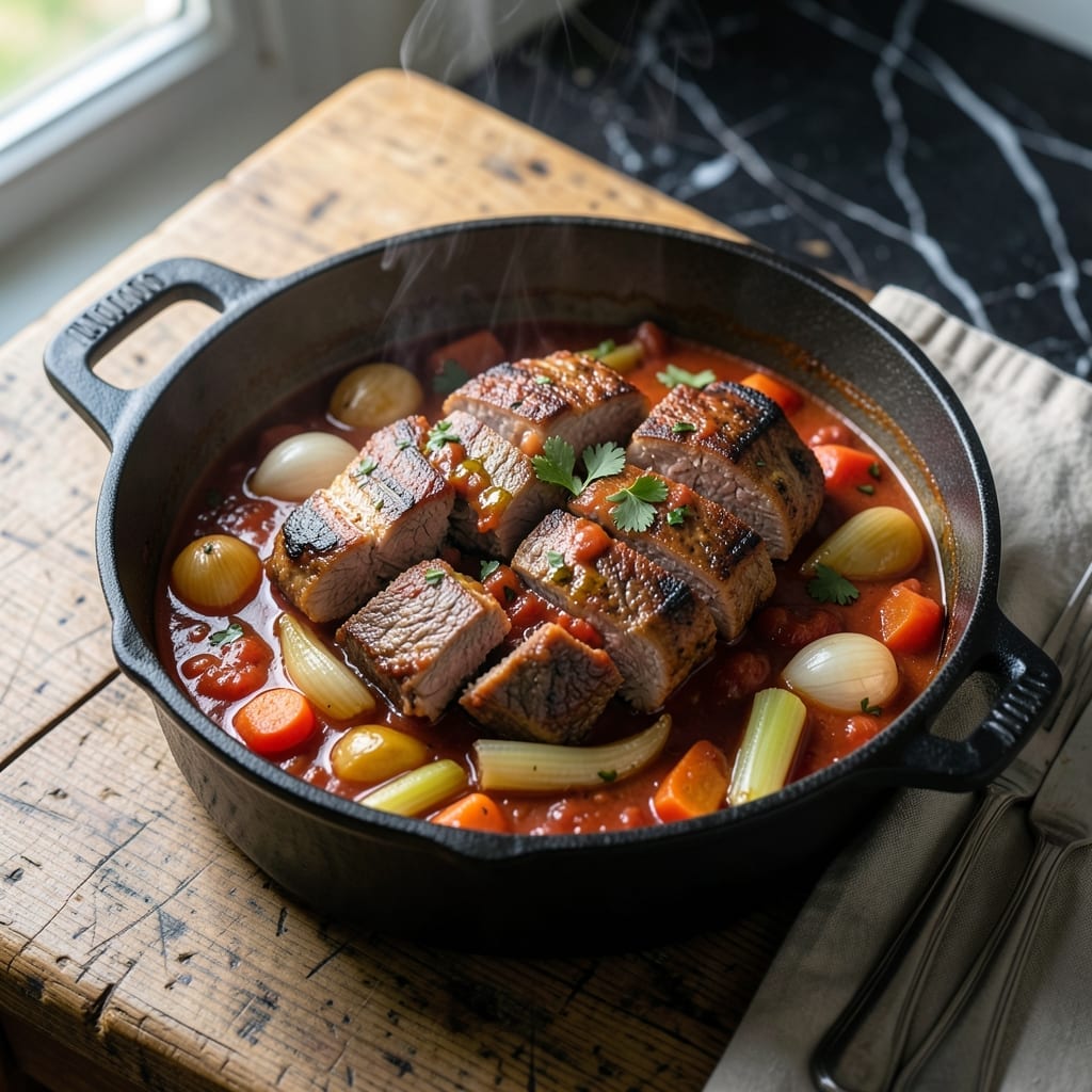 Beefamato Recipe: Rich Tomato-Braised Beef With Italian Herbs