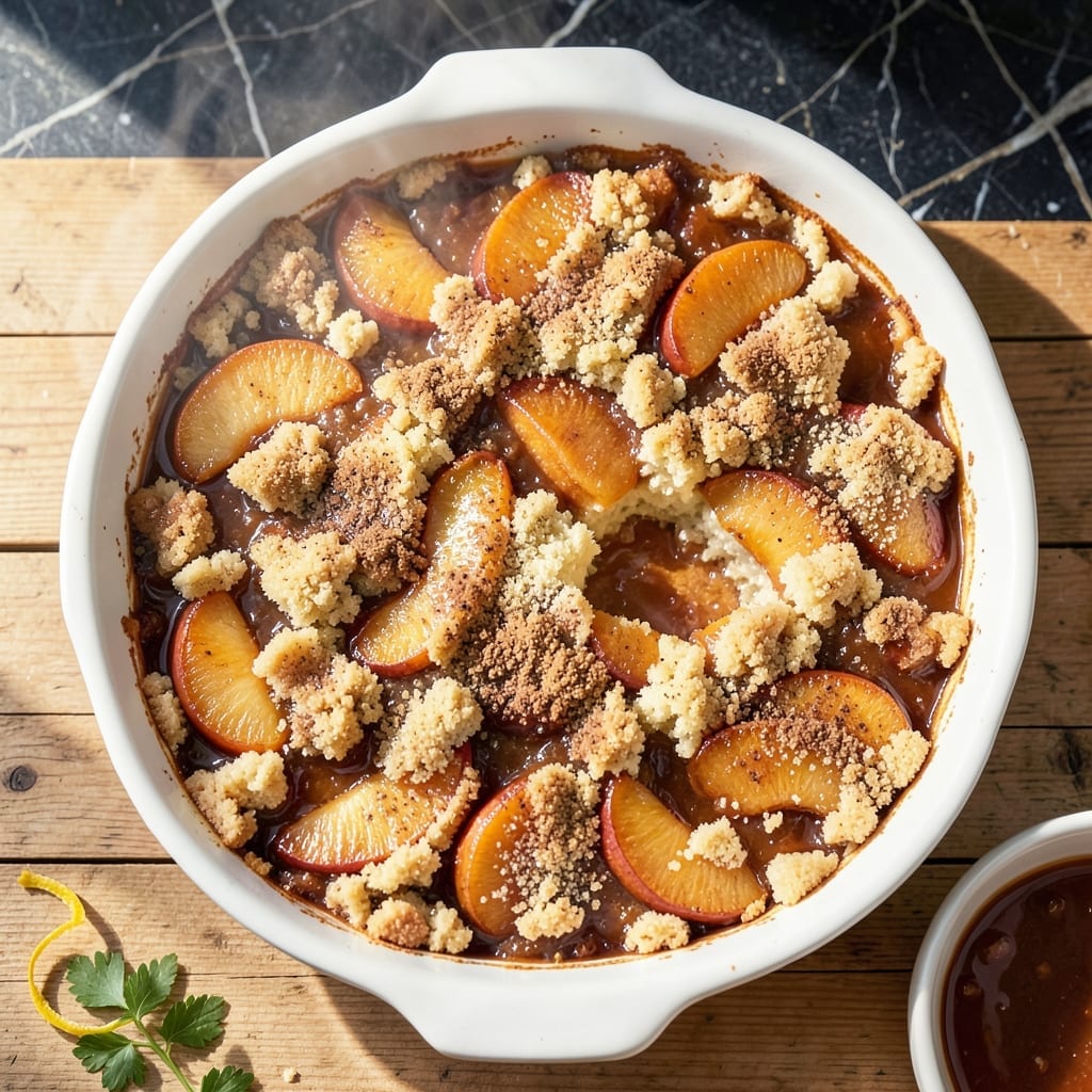 Easy Peach Cobbler Recipe With Canned Peaches: Warm Spiced Biscuit Topping