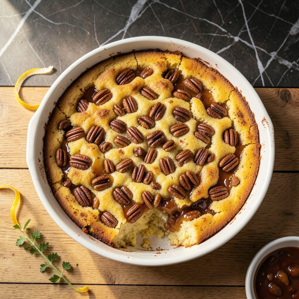 Pecan Dump Cake Recipe With Yellow Cake Mix: Gooey Pecan Topping in One Bowl