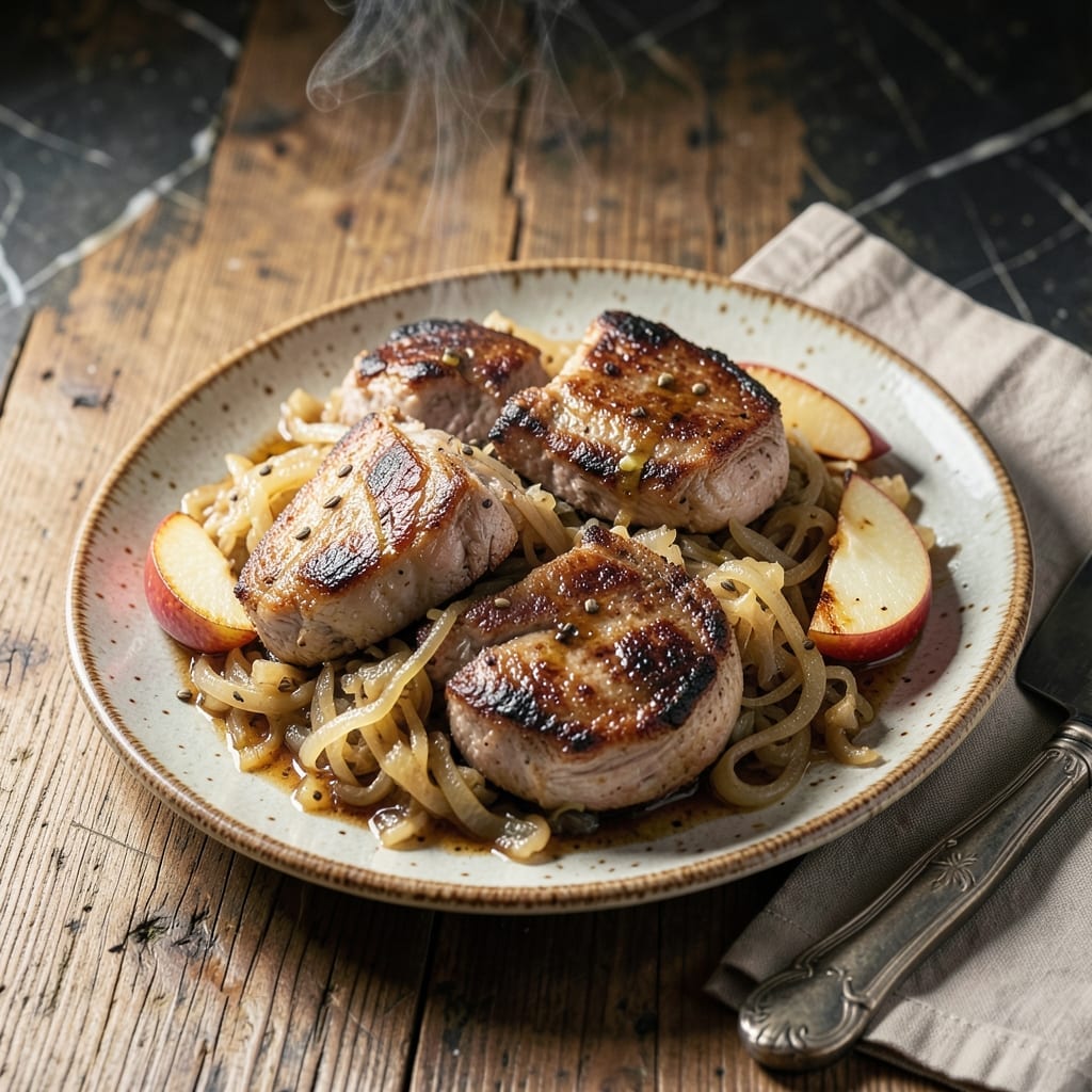Pork Chops and Sauerkraut Recipe in Oven: Tangy German-Style One-Pan Meal Pork Chops and Sauerkraut Recipe in Oven: Tangy German-Style One-Pan Meal
