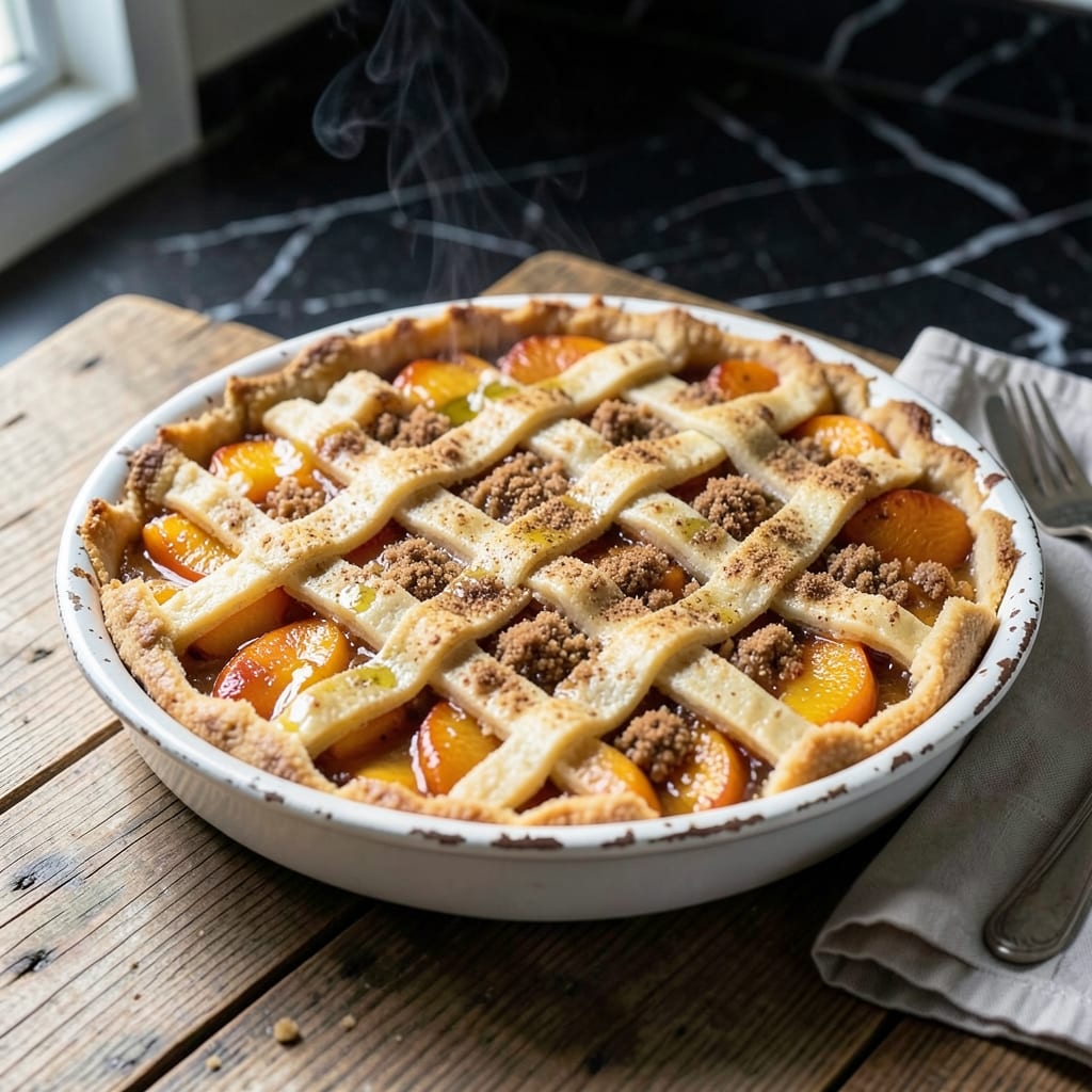 Peach Cobbler Pie Recipe With Canned Peaches: Buttery Biscuit Crust Over Warm Spiced Fruit Peach Cobbler Pie Recipe With Canned Peaches: Buttery Biscuit Crust Over Warm Spiced Fruit