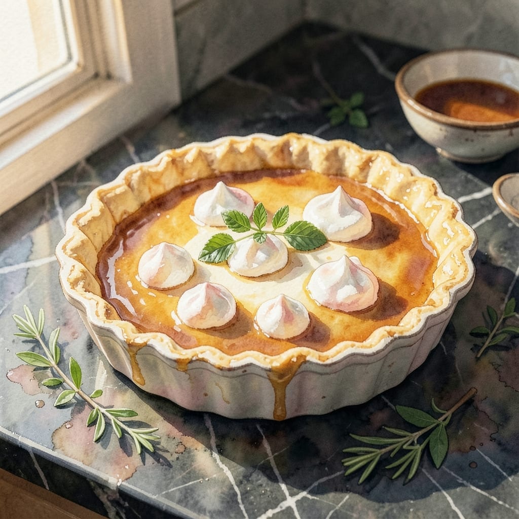 Caramel Cream Pie Recipe With Marshmallow Fluff: Fluffy Cloud Topping Over Silky Filling Caramel Cream Pie Recipe With Marshmallow Fluff: Fluffy Cloud Topping Over Silky Filling