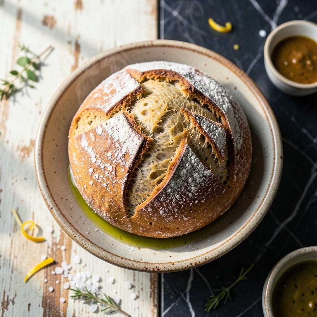 Peasant Bread Recipe With Yeast: Rustic No-Knead Loaf With Crusty Crumb Peasant Bread Recipe With Yeast: Rustic No-Knead Loaf With Crusty Crumb