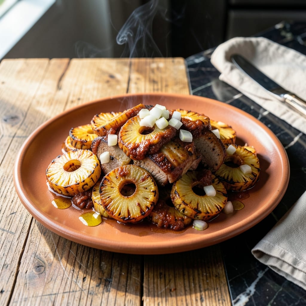 Pork Pastor Recipe Rick Bayless: Achuete-Marinated Pork With Pineapple