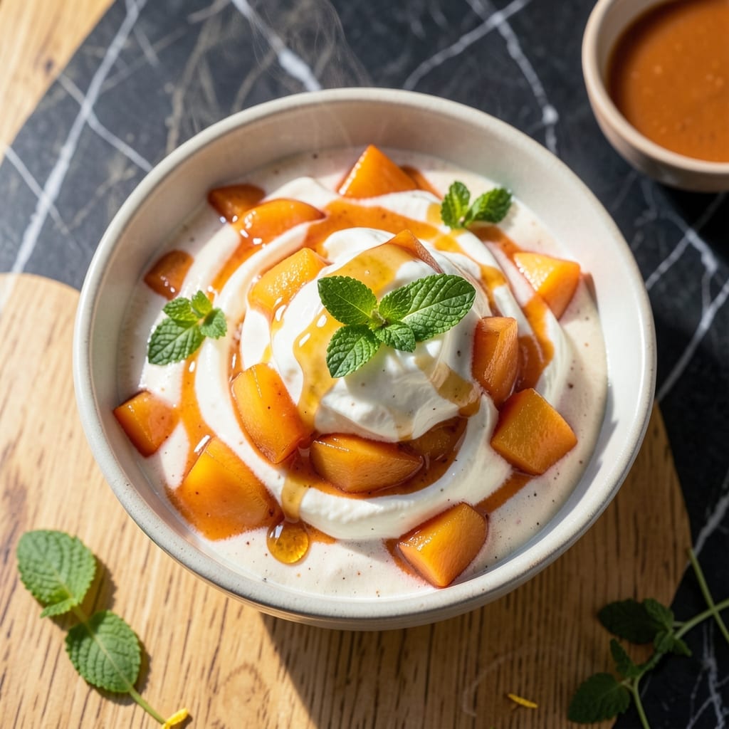 Peach Frozen Yogurt Recipe With Ice Cream Maker: Churned to Smooth Creaminess Peach Frozen Yogurt Recipe With Ice Cream Maker: Churned to Smooth Creaminess