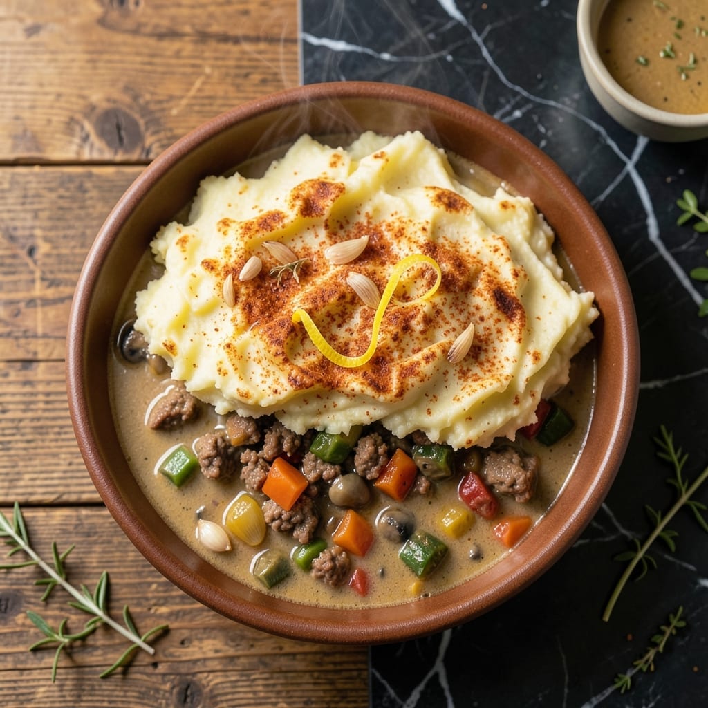 Shepherd's Pie Recipe With Mushroom Soup: Creamy Mashed Topping Over Savory Filling