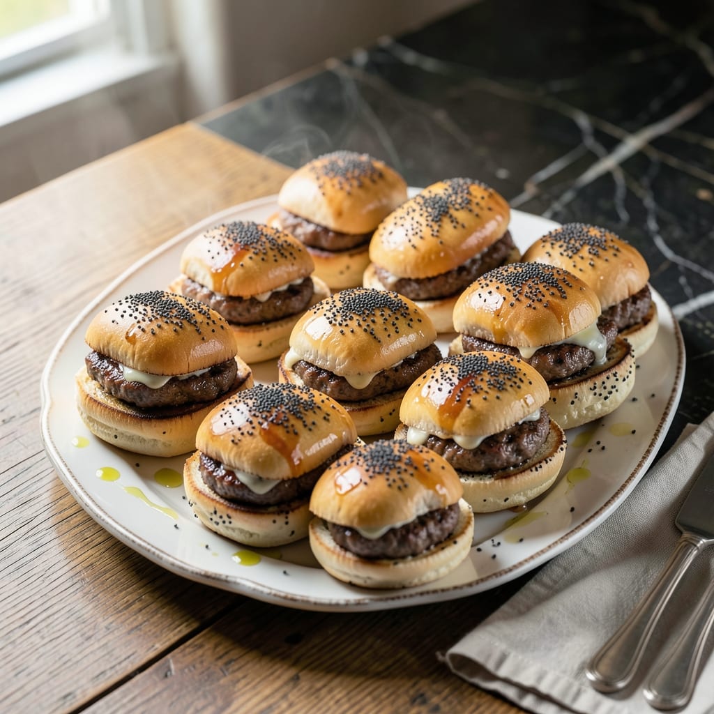 Poppy Seed Sliders Recipe Hawaiian Rolls: Mini Burgers With Sweet and Soft Buns