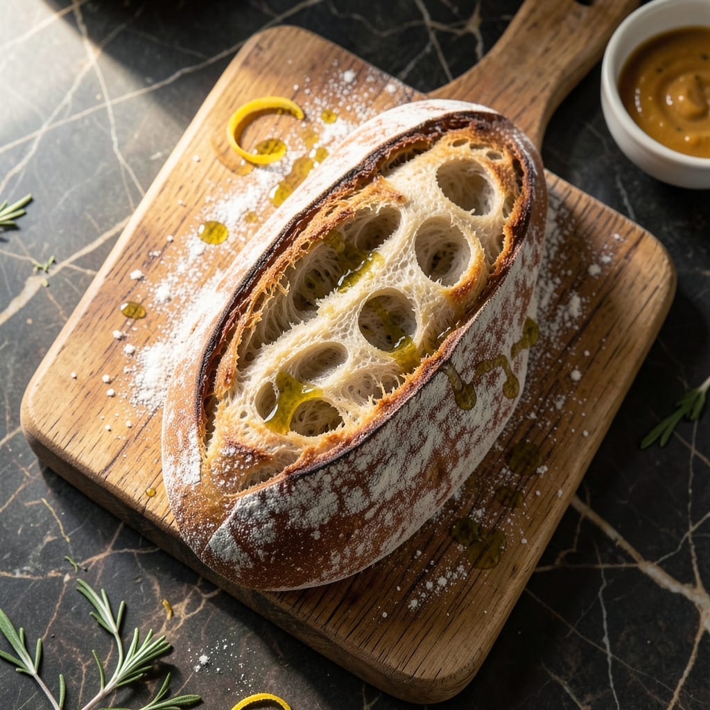 Jamie Oliver's Ciabatta Bread Recipe: Artisan Crust With Airy Interior