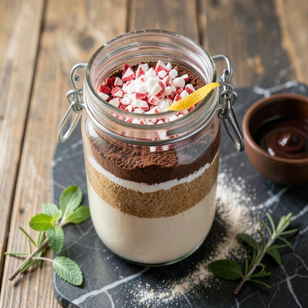 Peppermint Hot Chocolate Mix Recipe in a Jar: Giftable Holiday Warmth Peppermint Hot Chocolate Mix Recipe in a Jar: Giftable Holiday Warmth