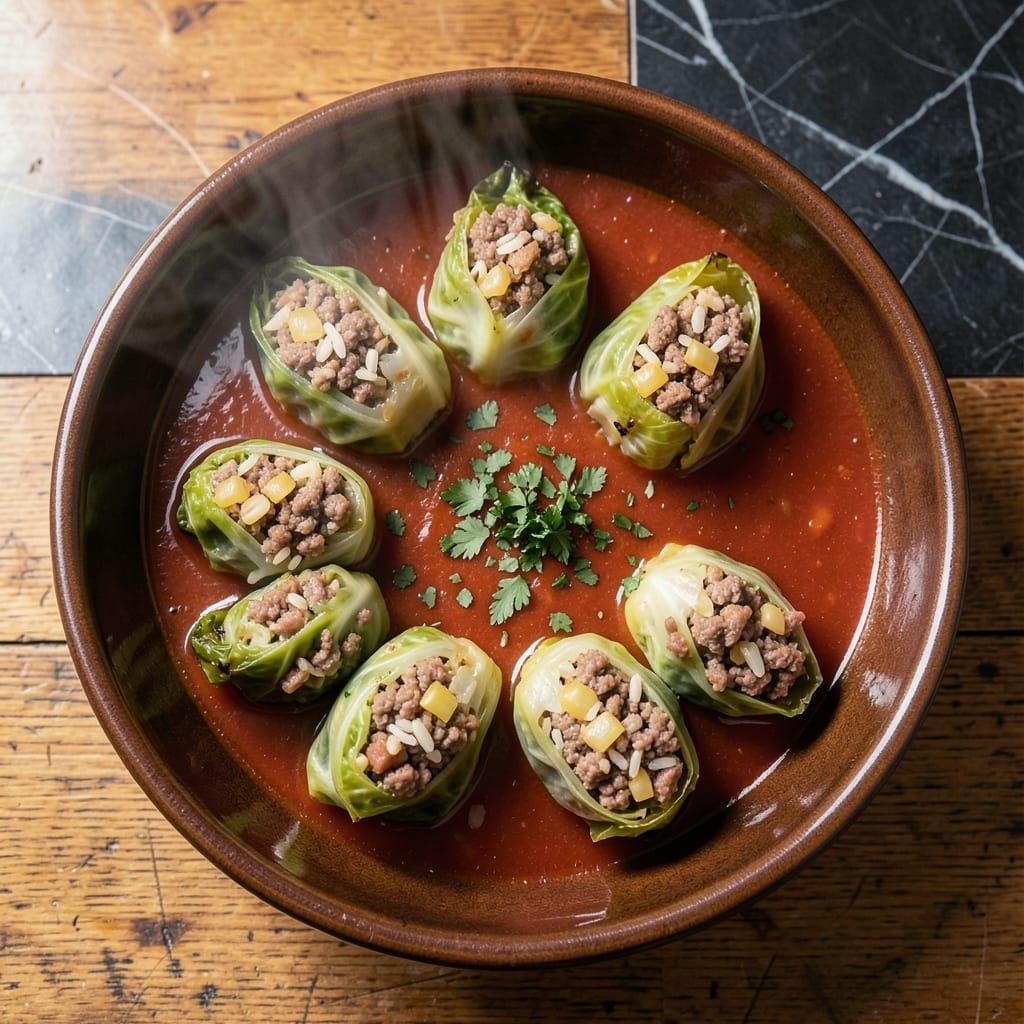 Polish Stuffed Cabbage Recipe With Tomato Soup: Grandma's Hearty One-Pot Tradition Polish Stuffed Cabbage Recipe With Tomato Soup: Grandma's Hearty One-Pot Tradition