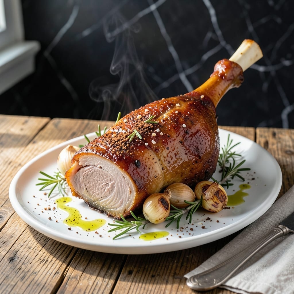 Slow Roasted Pork Shank Recipe: Collagen-Rich Gelatinous Luxury