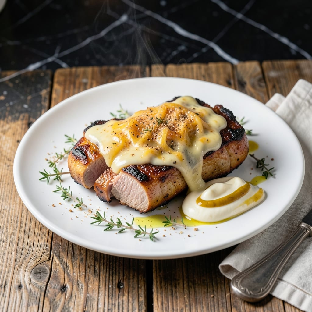 Pork Chop Recipe with Mayo and Cheese: Golden Crust and Melted Topping