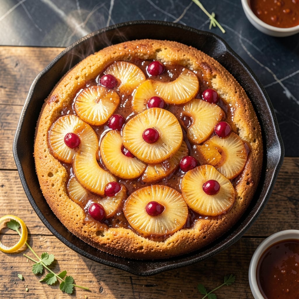 Pineapple Upside Down Cake Recipe From Scratch: Golden Caramel Crown with Pineapple Rings