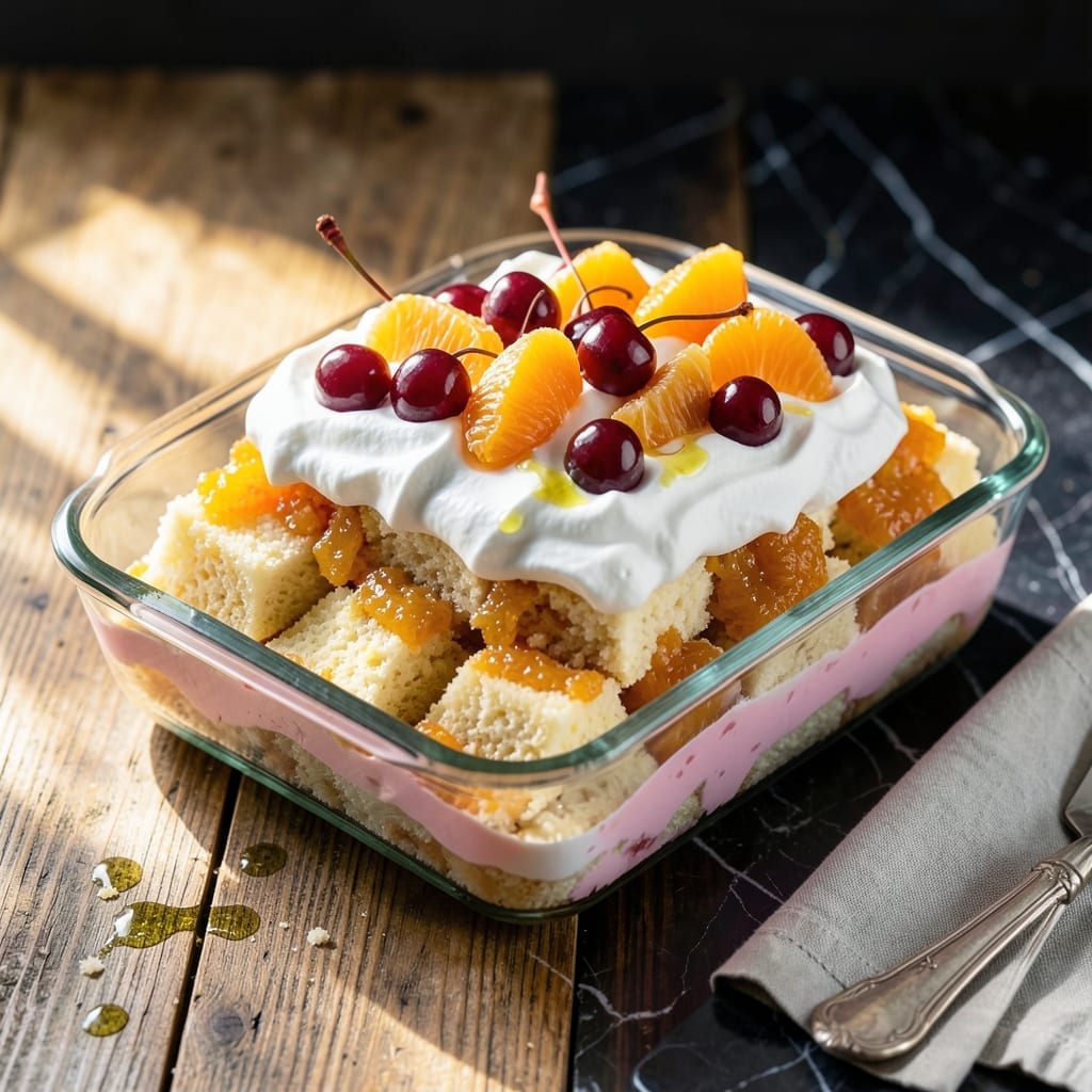 Pink Panties Recipe Without Ice Cream: Southern Layered Dessert With Fruit And Cake