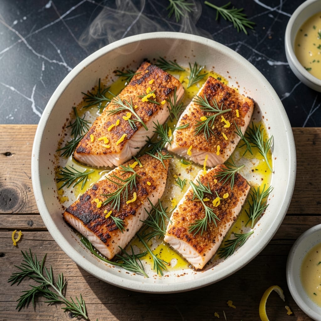 Jamie Oliver's Baked Salmon Recipe: Citrus-Herb Crust with Crispy Skin