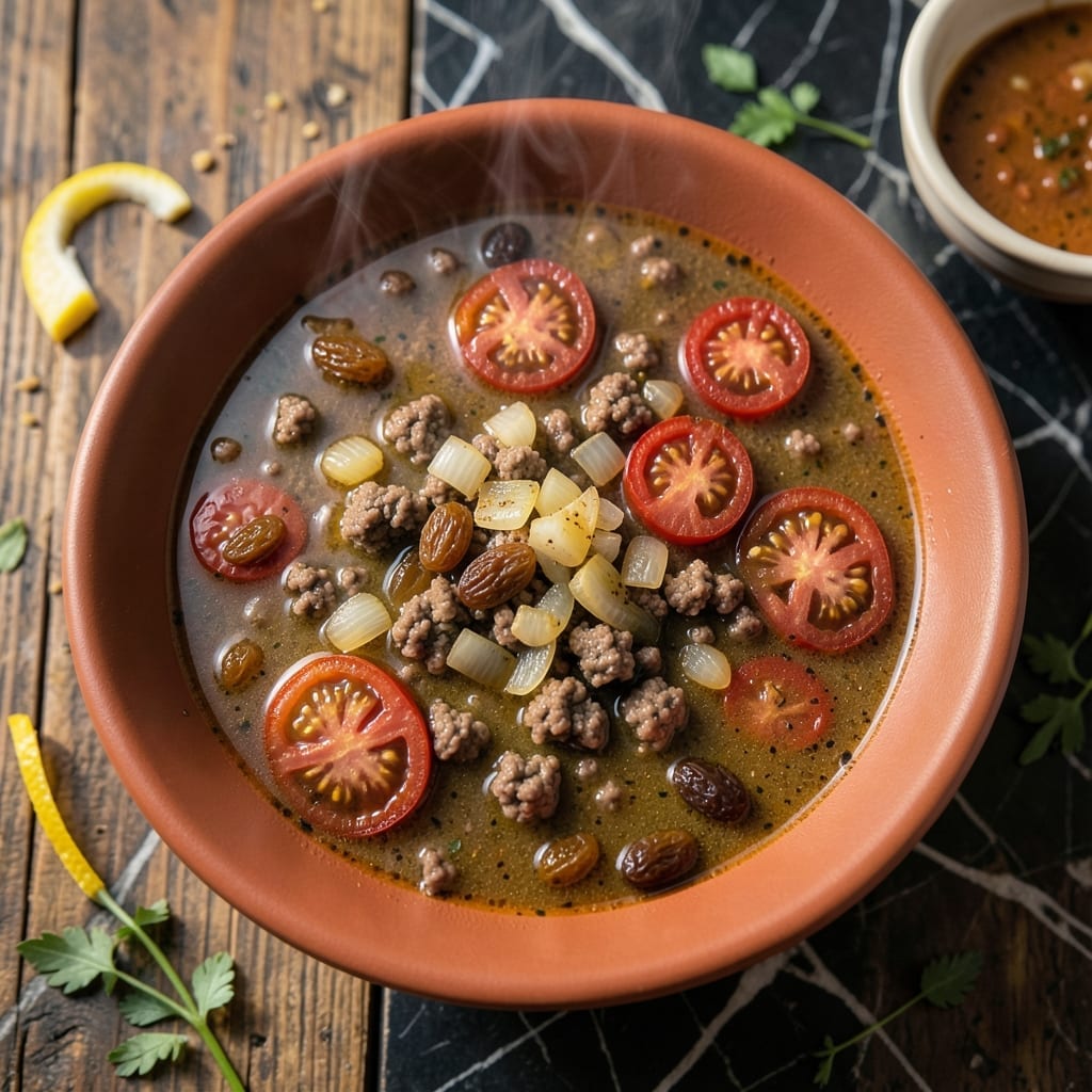 Picadillo Soup Recipe Mexican: Ground Beef and Raisin Comfort in a Bowl Picadillo Soup Recipe Mexican: Ground Beef and Raisin Comfort in a Bowl
