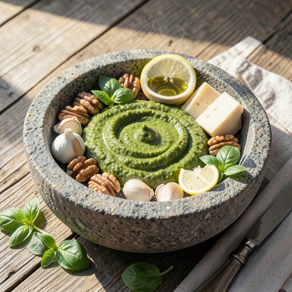 Basil Pesto Recipe Without Pine Nuts: Walnut Swap With Vibrant Herb Depth Basil Pesto Recipe Without Pine Nuts: Walnut Swap With Vibrant Herb Depth