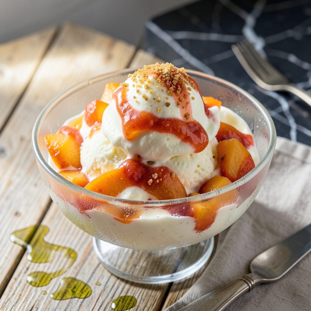 Peach Ice Cream Recipe for Ice Cream Maker No Eggs: Ultra Creamy Churned Delight Peach Ice Cream Recipe for Ice Cream Maker No Eggs: Ultra Creamy Churned Delight