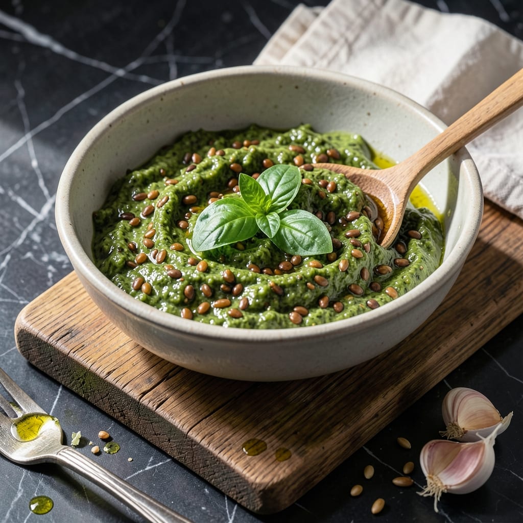 Pesto Recipe With Sunflower Seeds: Nut-Free Herb Sauce With Bright Basil Flavor