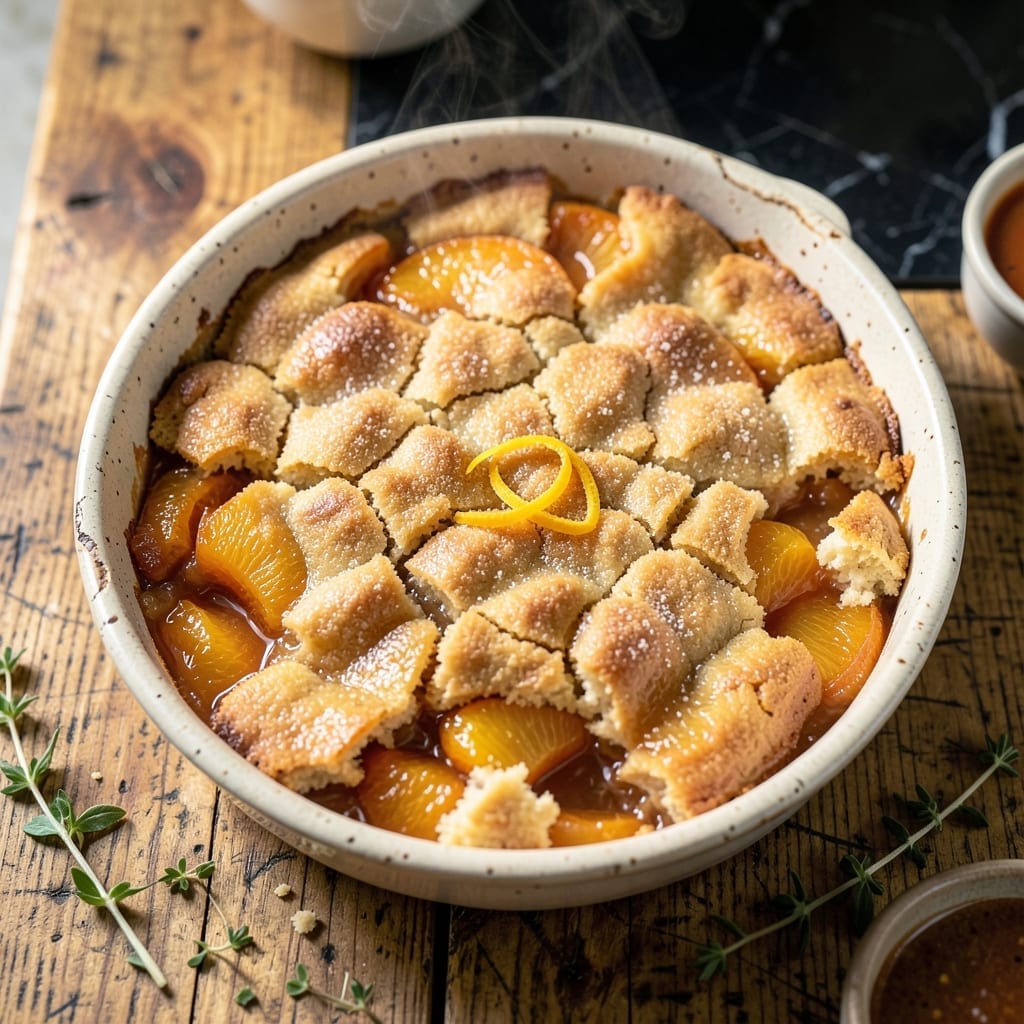 Peach Cobbler Recipe With Peach Pie Filling: Buttery Crust Over Juicy Peach Layers