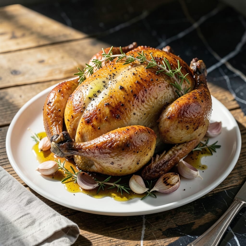 Chicken Recipe: Herb-Roasted Juiciness With Crispy Skin Chicken Recipe: Herb-Roasted Juiciness With Crispy Skin