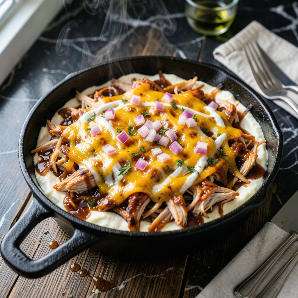 BBQ Chicken Dip Recipe Hot: Smoky Pull-Apart Cheese in One Skillet