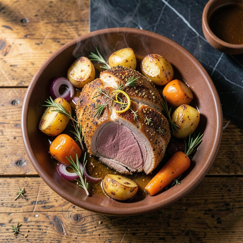 Pork Loin Roast Recipe With Vegetables: Herb-Crusted Centerpiece With Caramelized Roots Pork Loin Roast Recipe With Vegetables: Herb-Crusted Centerpiece With Caramelized Roots