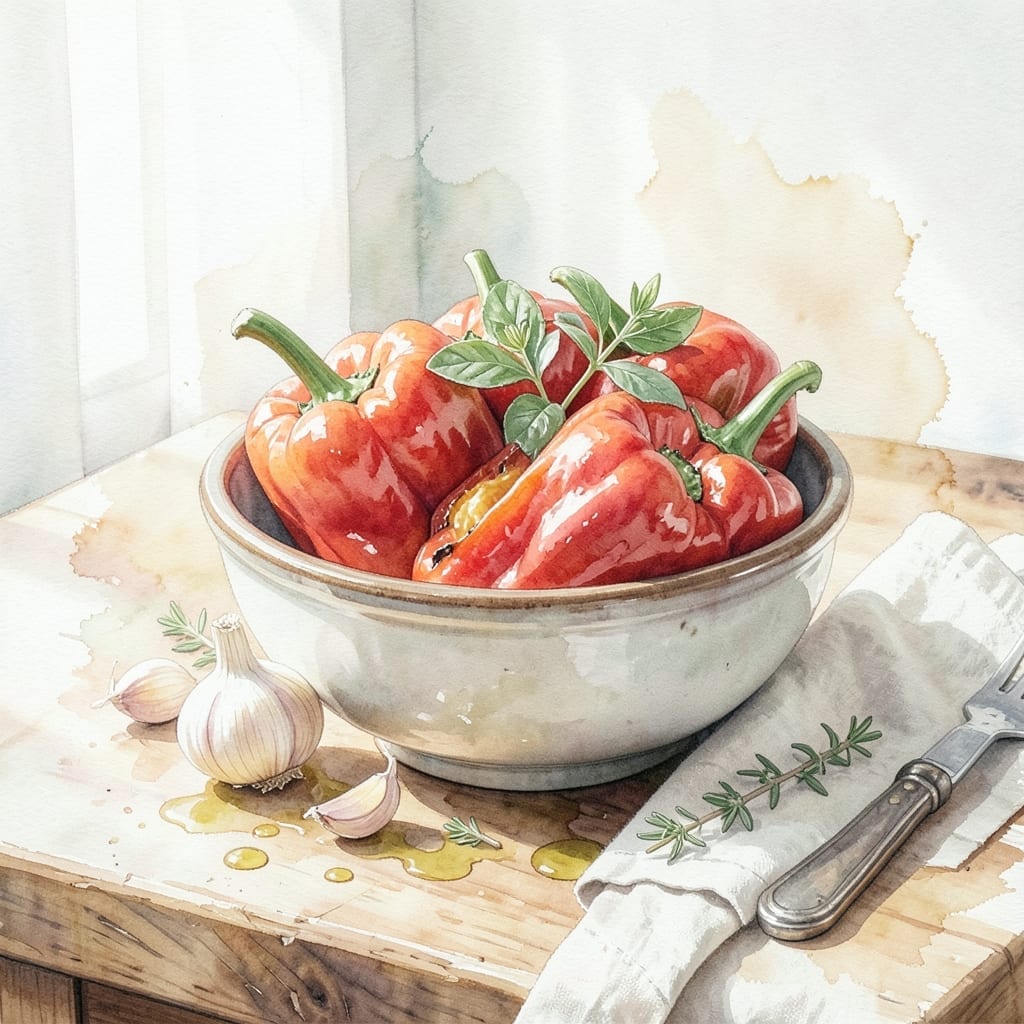Recipe for Roasted Bell Peppers: Smoky Sweetness With Charred Edges Recipe for Roasted Bell Peppers: Smoky Sweetness With Charred Edges