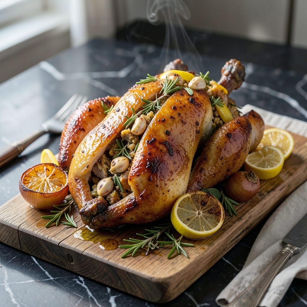 Whole Chicken Recipe Stuffed: Herb-Infused Succulence in One Pan
