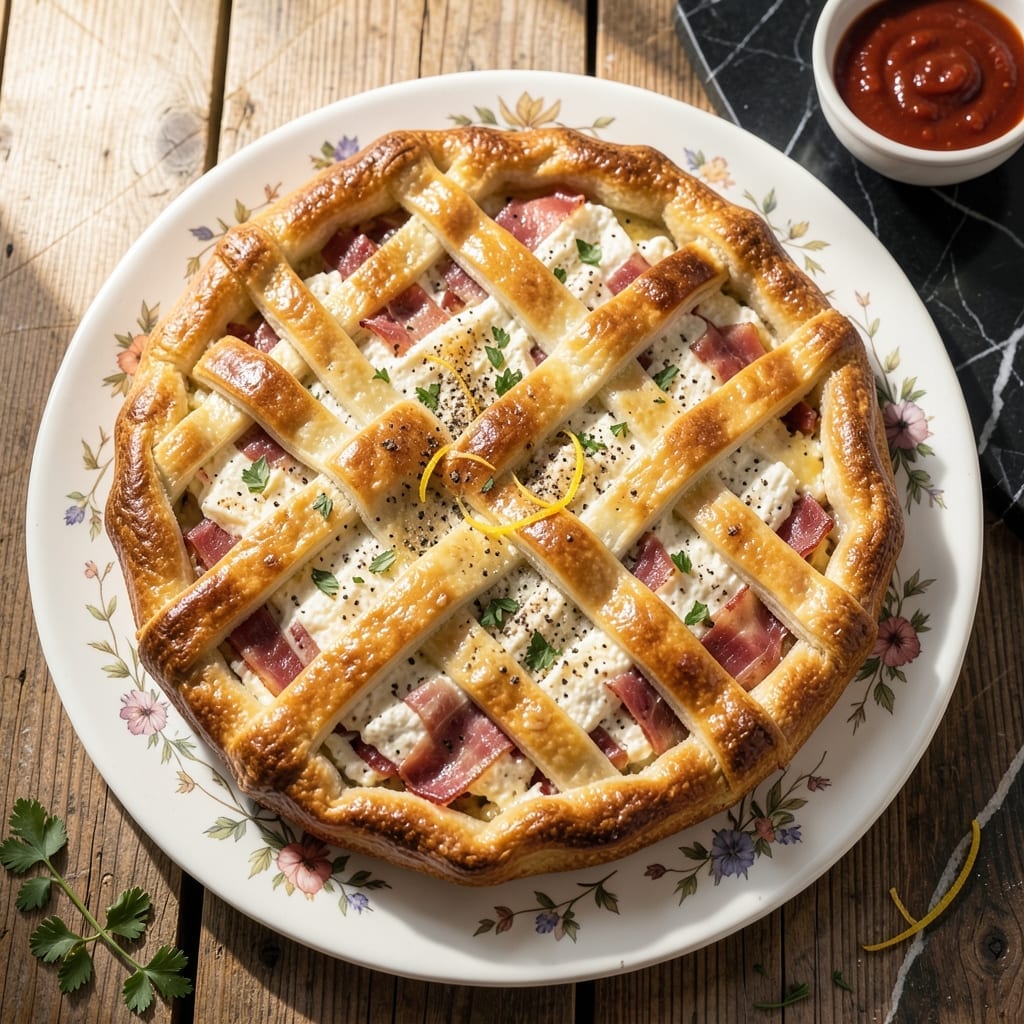 Pizza Rustica Recipe Lidia: Italian Easter Pie With Savory Ricotta Filling