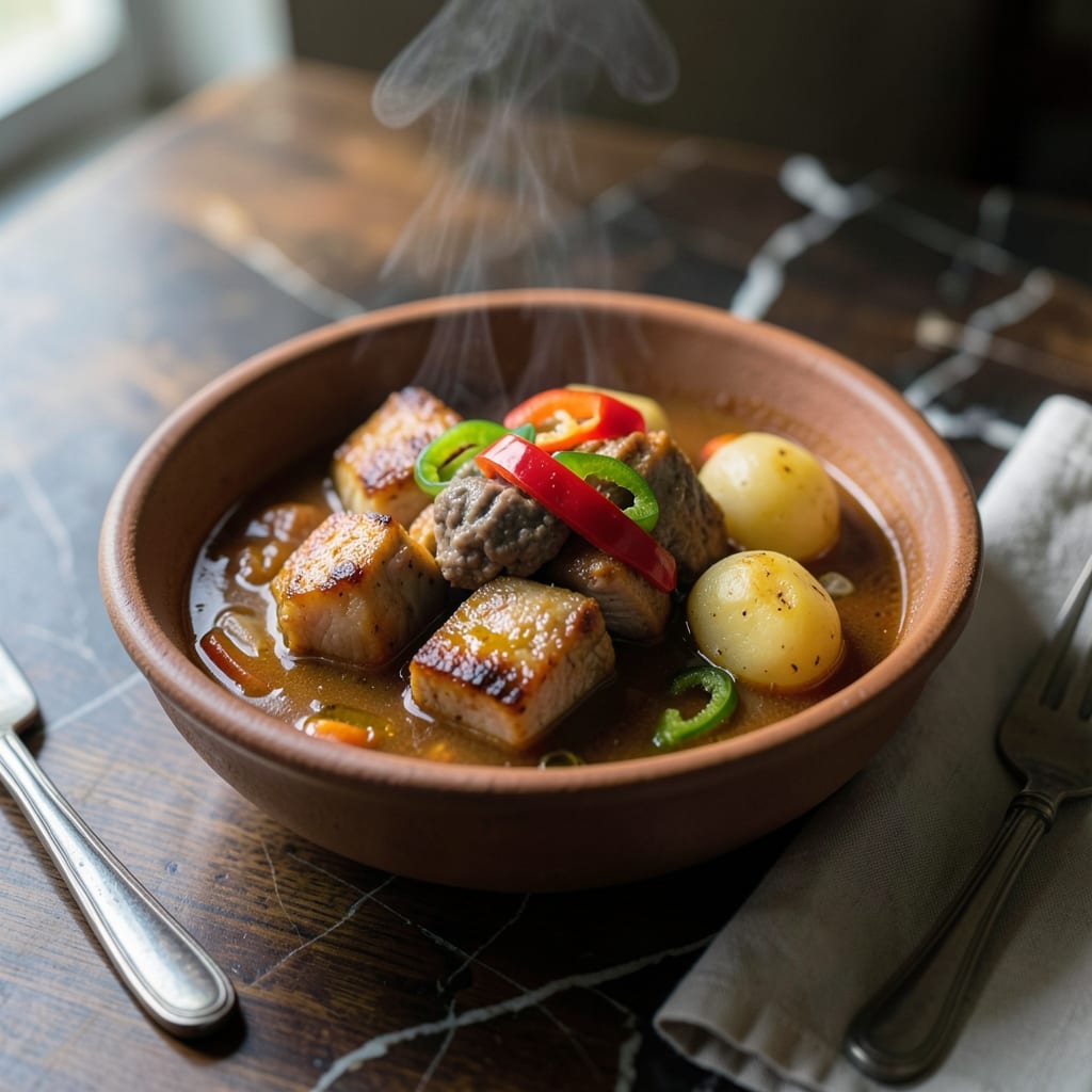 Pork Caldereta Recipe Filipino Style: Rich Tomato Stew With Tender Pork Pork Caldereta Recipe Filipino Style: Rich Tomato Stew With Tender Pork