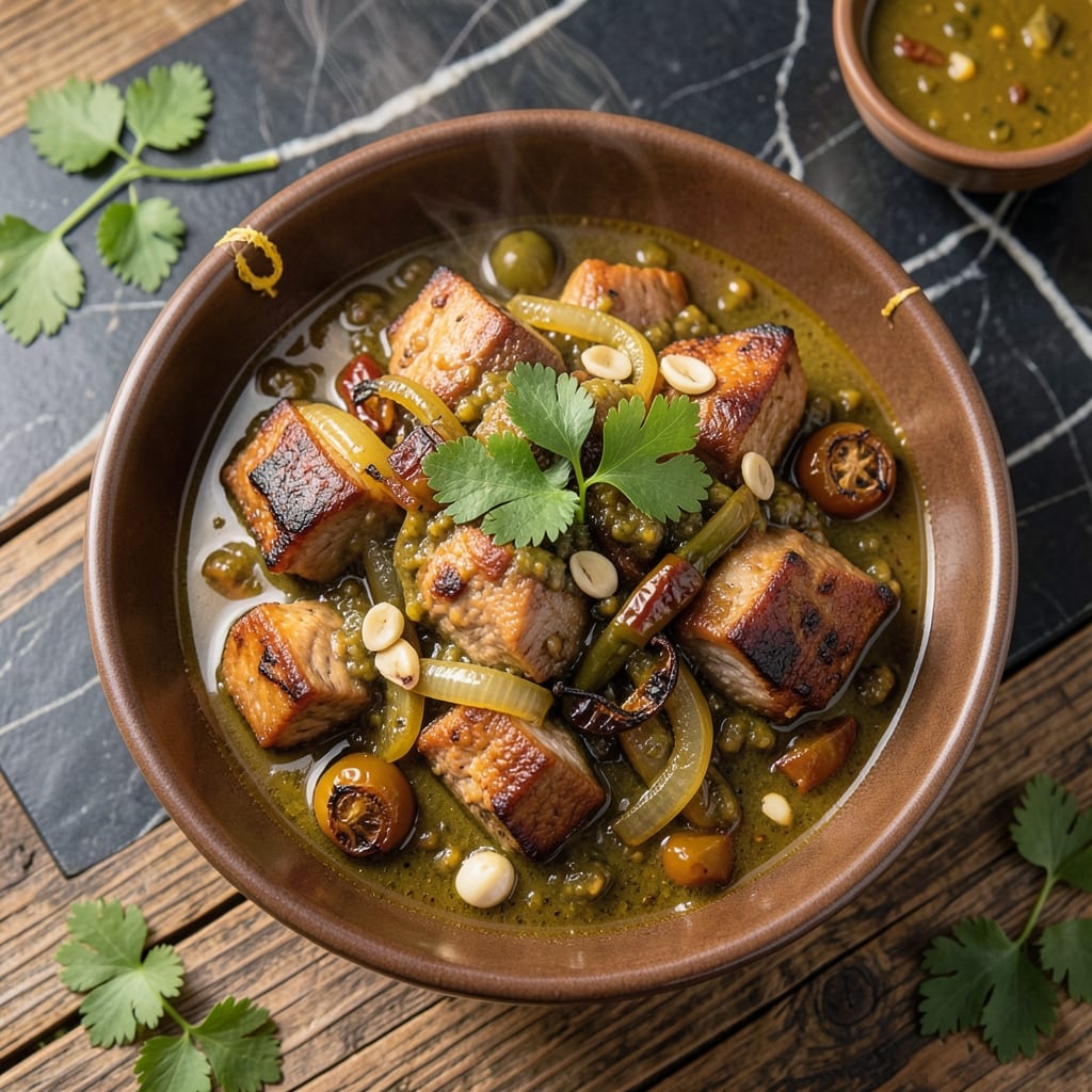 Pork Green Chili Recipe With Tomatillo: Smoky Hatch Pepper Depth in Every Bowl Pork Green Chili Recipe With Tomatillo: Smoky Hatch Pepper Depth in Every Bowl