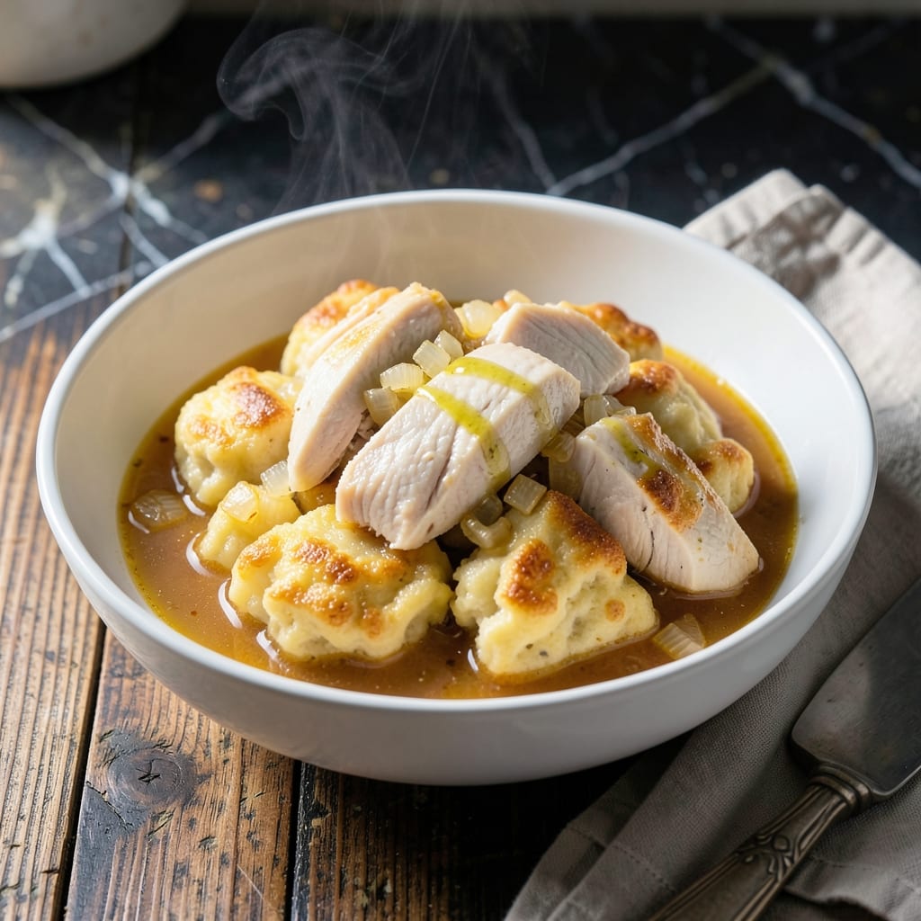 Chicken and Dumpling Recipe With Bisquick: Fluffy Biscuit-Topped Stew