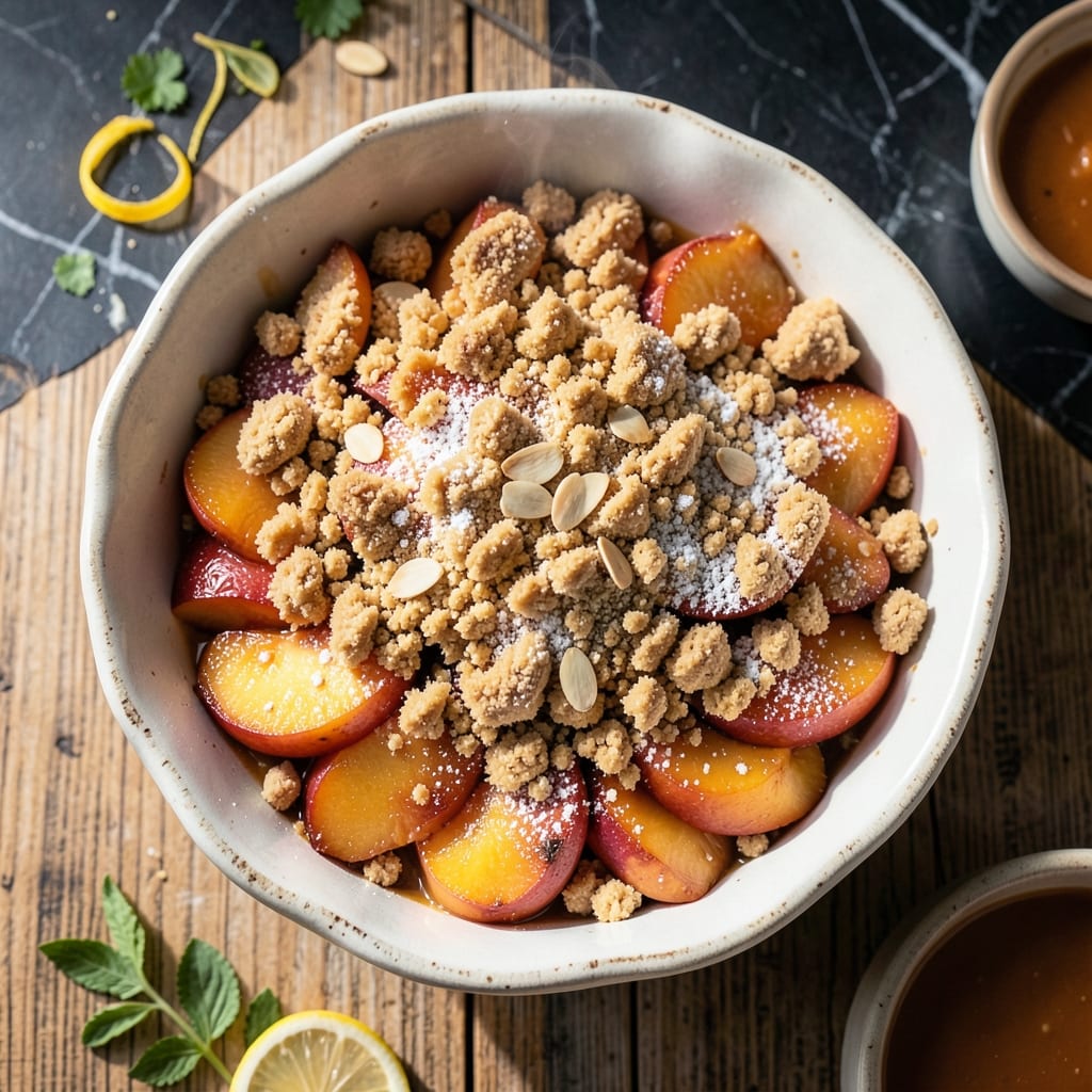 Peach Crisp Recipe Without Oatmeal: Buttery Crumb Topping With Almond Flour