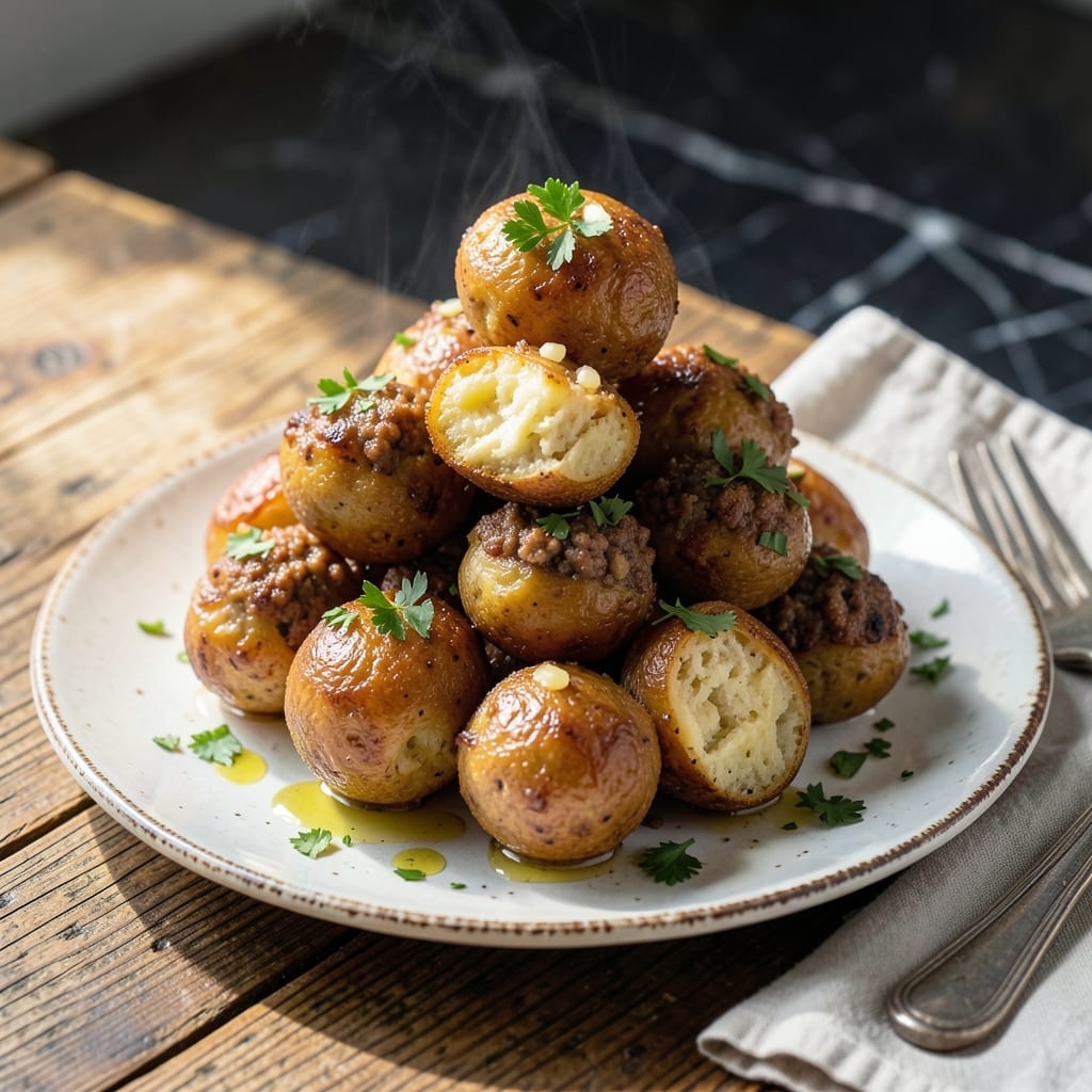 Potato Ball Recipe Ground Beef: Savory Stuffed Bites with Crispy Coating