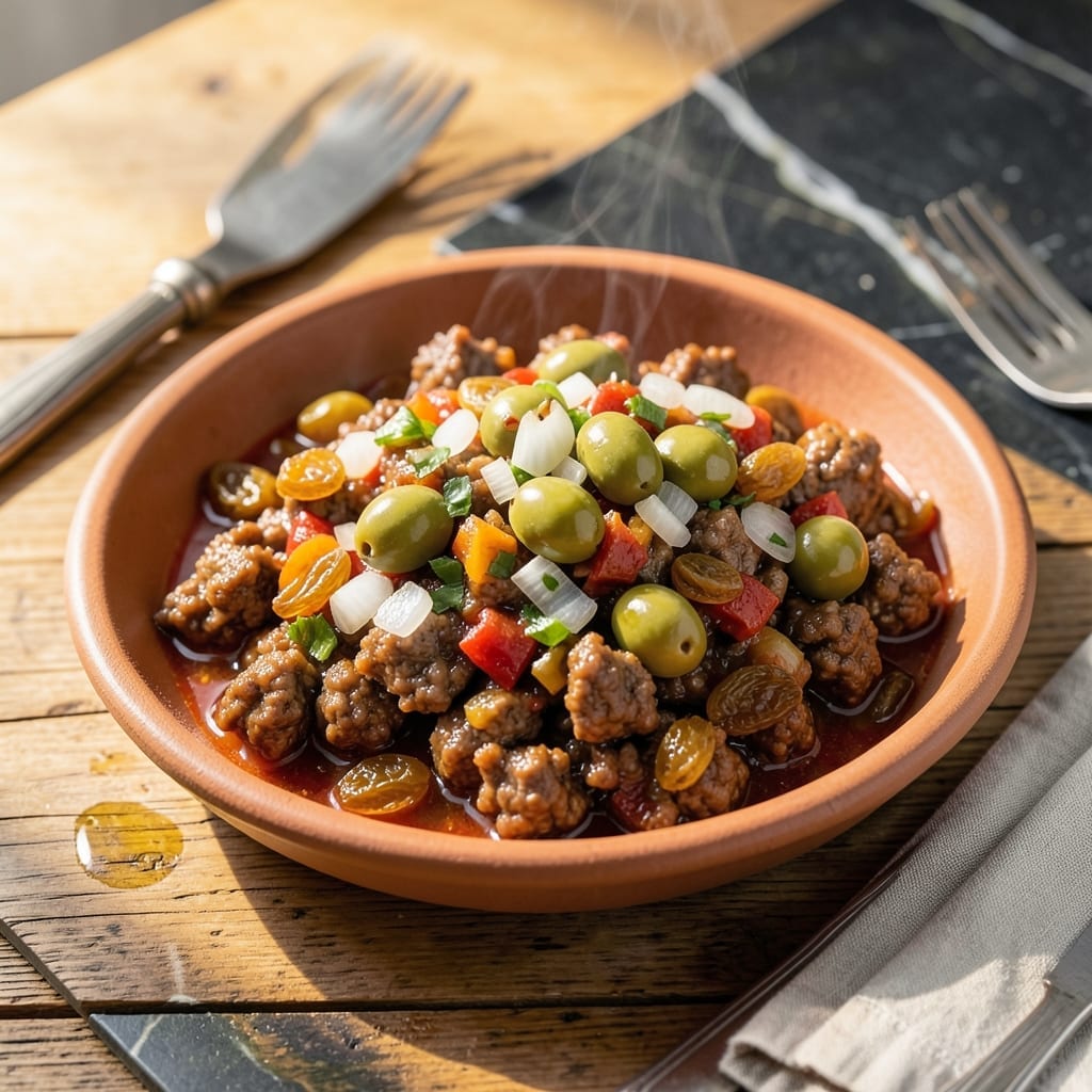 Picadillo Recipe Puerto Rican Style: Ground Beef With Sofrito and Olives