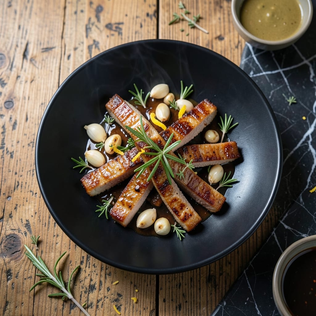 Recipe For Pork Strips: Quick-Seared Bites With Garlic-Herb Glaze