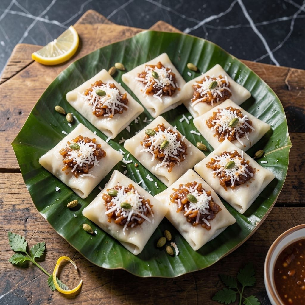 Patoli Recipe With Rice Flour: Steamed Sweet Coconut Delight Patoli Recipe With Rice Flour: Steamed Sweet Coconut Delight