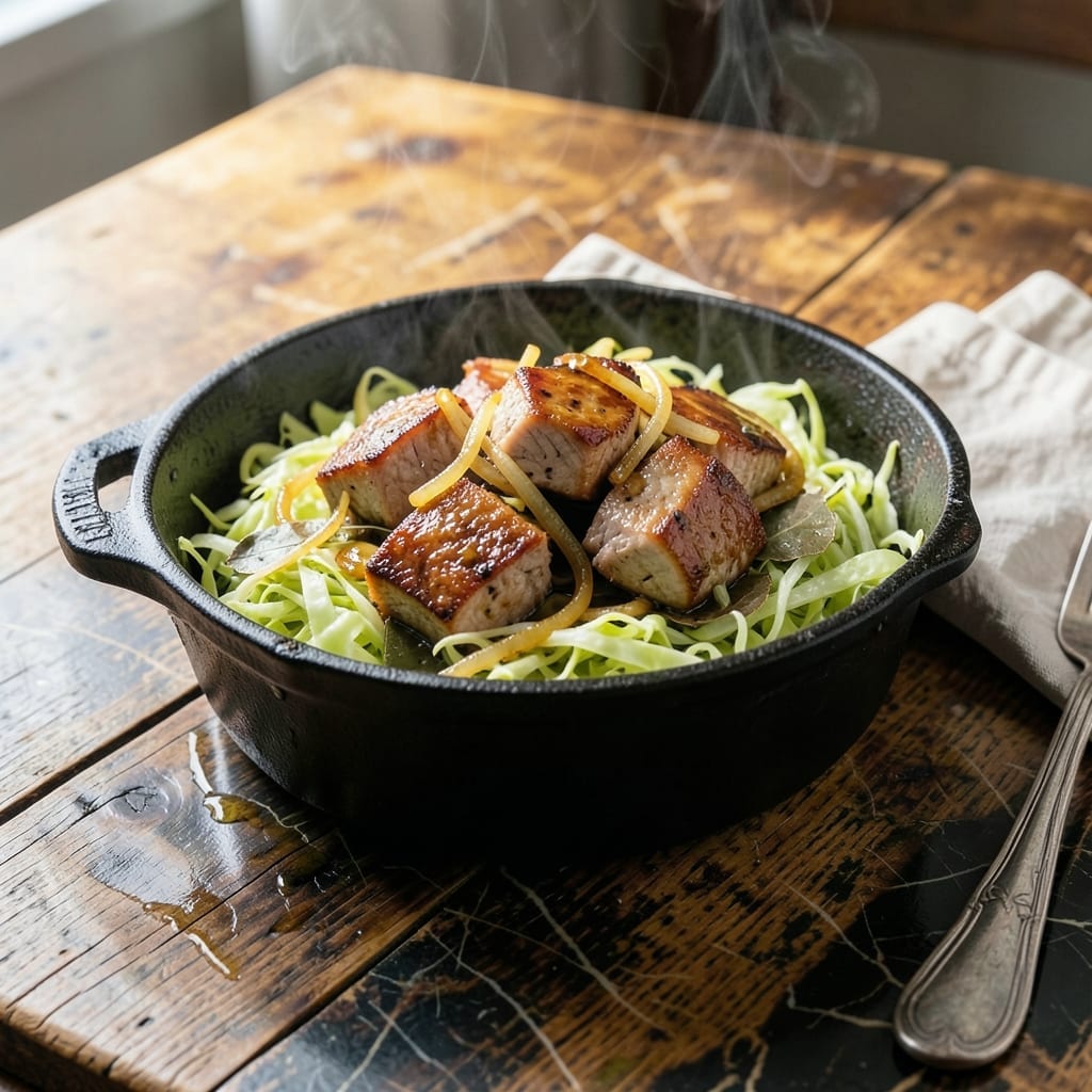 Polish Kapusta Recipe With Pork: Braised Cabbage and Meat Comfort