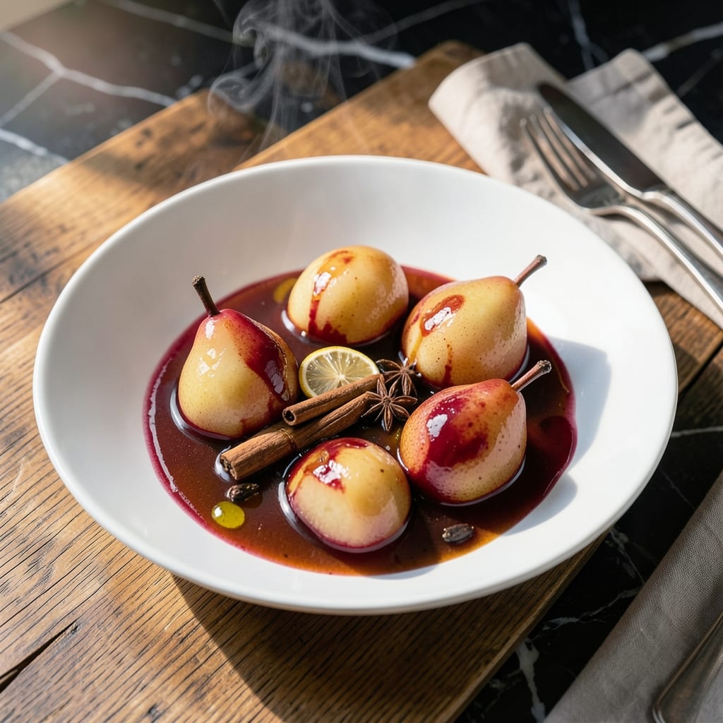 Pears in Red Wine Recipe French: Rustic Poached Elegance Pears in Red Wine Recipe French: Rustic Poached Elegance