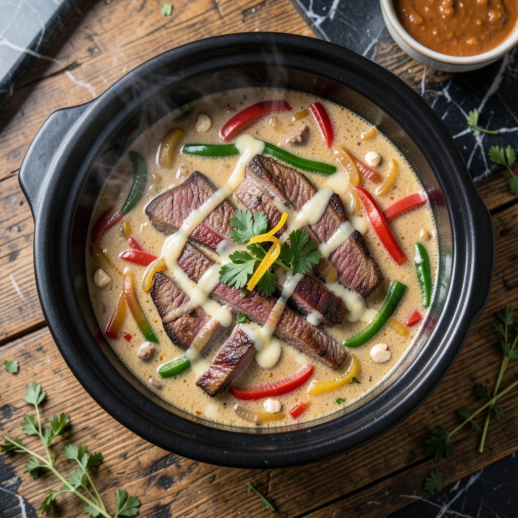 Philly Cheesesteak Soup Recipe Crock Pot: Slow-Cooked Sandwich Flavors in a Bowl
