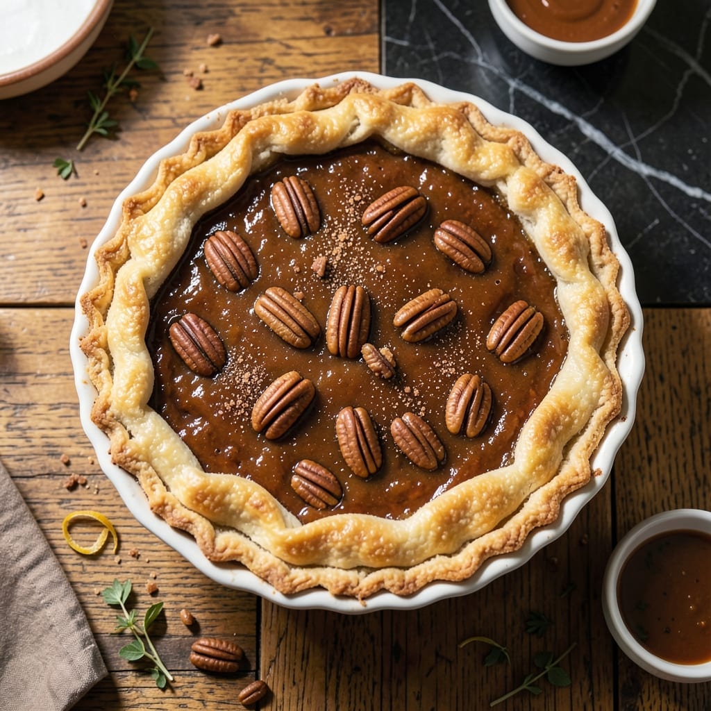 Pecan Pie Recipe Without Eggs and Corn Syrup: Rich Buttery Sweetness in a Flaky Crust