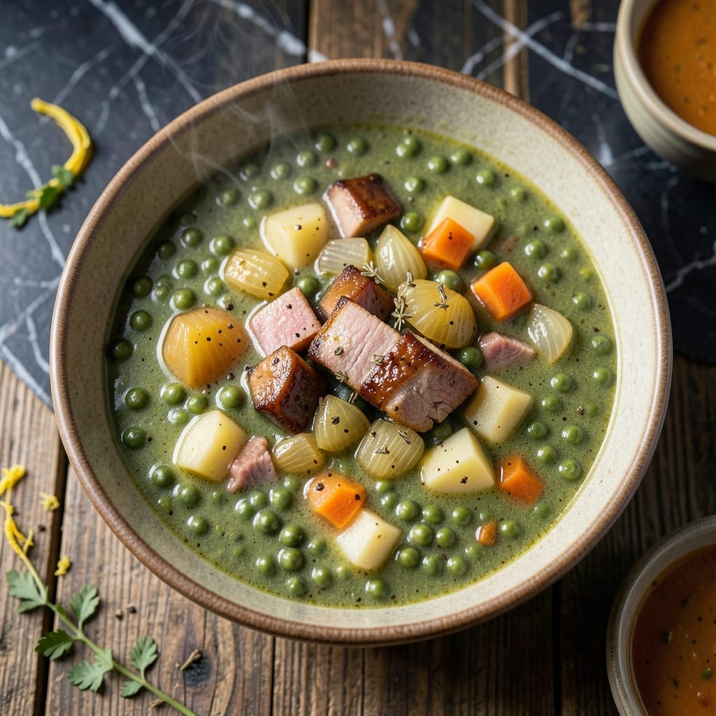 Pea Soup Recipe With Ham And Potatoes: Hearty Bowl of Rustic Comfort Pea Soup Recipe With Ham And Potatoes: Hearty Bowl of Rustic Comfort