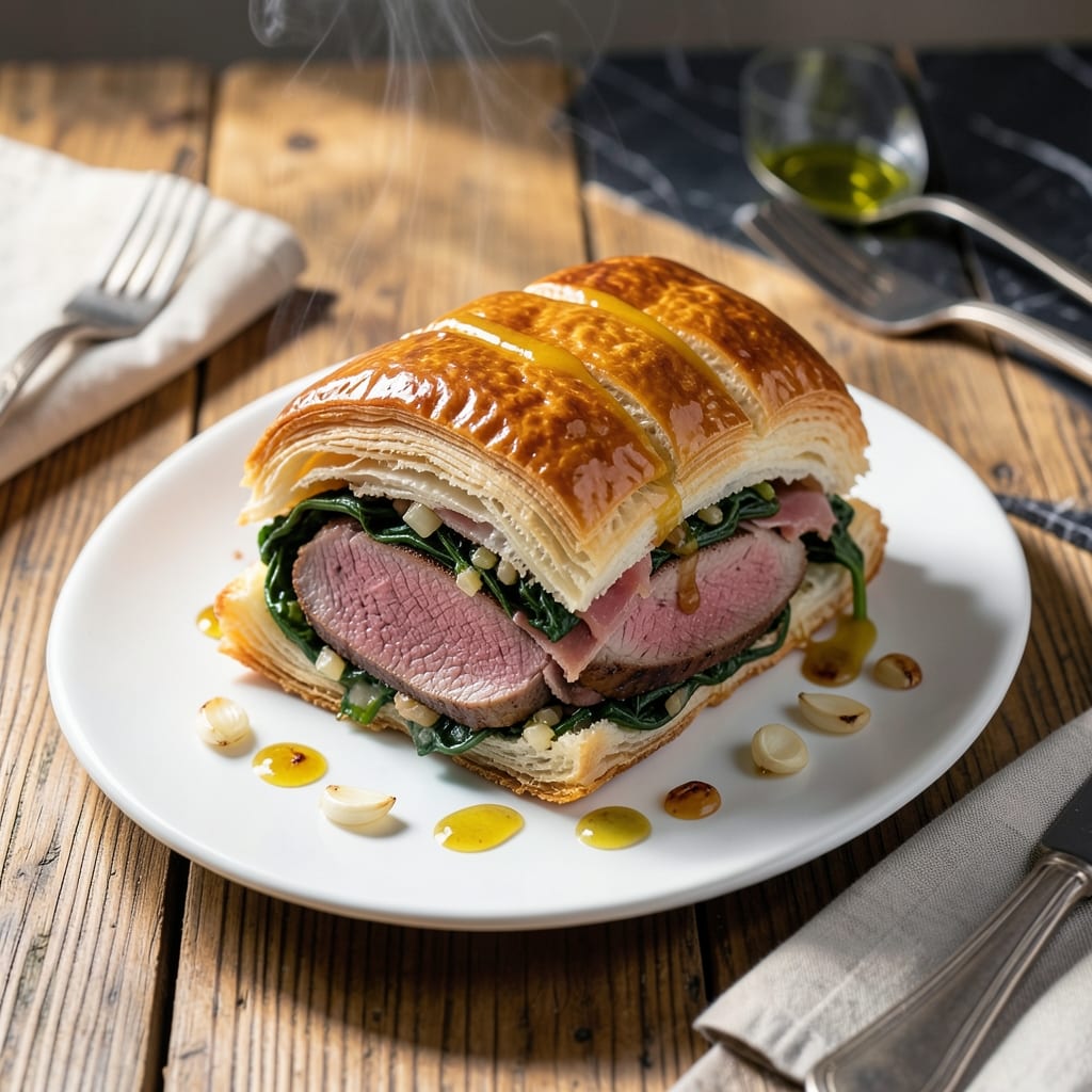 Beef Wellington Recipe Without Mushrooms: Puff Pastry-Wrapped Tender Beef Beef Wellington Recipe Without Mushrooms: Puff Pastry-Wrapped Tender Beef