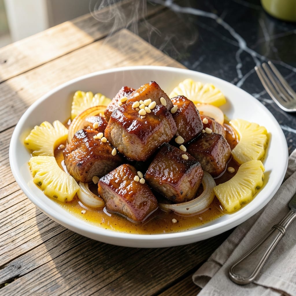 Pork Asado Recipe With Pineapple Juice: Filipino Braise With Sweet Tang Pork Asado Recipe With Pineapple Juice: Filipino Braise With Sweet Tang