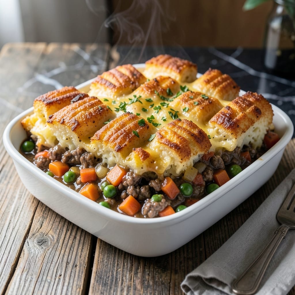 Shepherd's Pie Recipe With Tater Tots: Crispy Crown Over Savory Filling