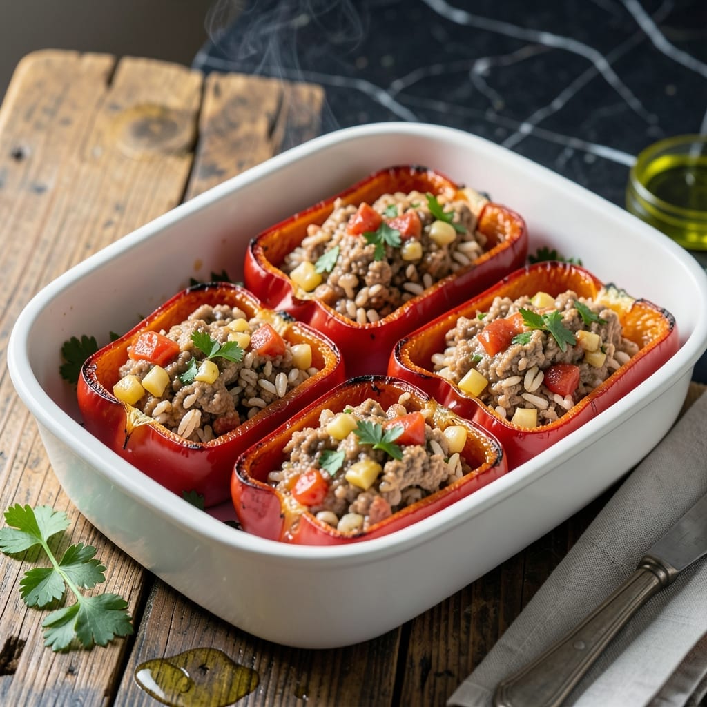 Stuffed Bell Pepper Recipe Ground Turkey: Lean and Flavorful One-Pan Meal Stuffed Bell Pepper Recipe Ground Turkey: Lean and Flavorful One-Pan Meal