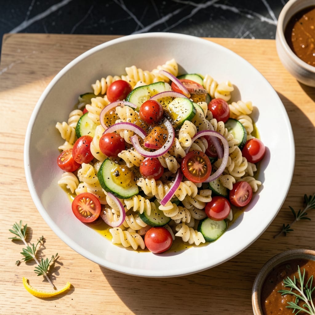 Pasta Salad Recipe Without Mayo: Fresh Herbs and Zesty Dressing