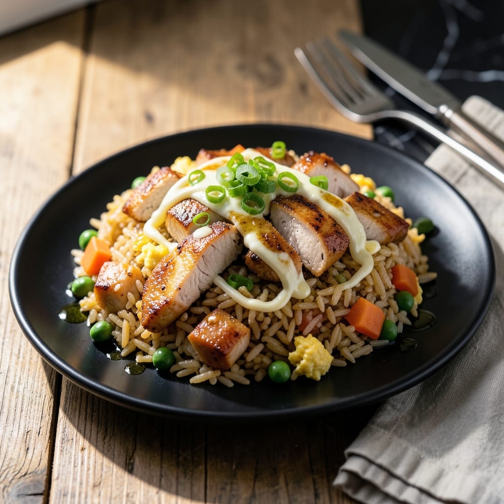 Recipe for Chicken Fried Rice With Egg: Wok-Charred Savory Bites