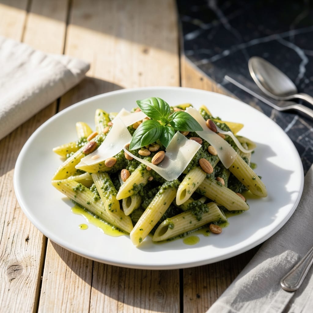 Jamie Oliver's Pesto Pasta Recipe: Fresh Basil and Pine Nut Simplicity Jamie Oliver's Pesto Pasta Recipe: Fresh Basil and Pine Nut Simplicity